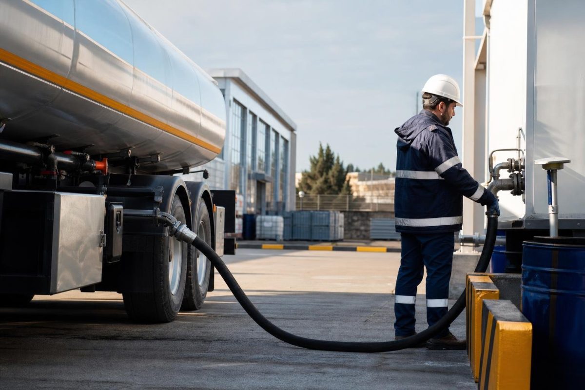 Ankara’da işletmeye tankerle toplu motorin teslimatı