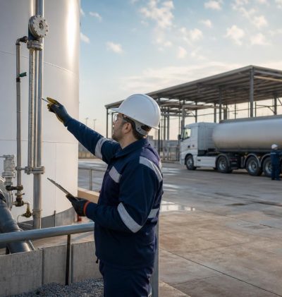 Endüstriyel motorin tankı kontrolü ve güvenli dolum