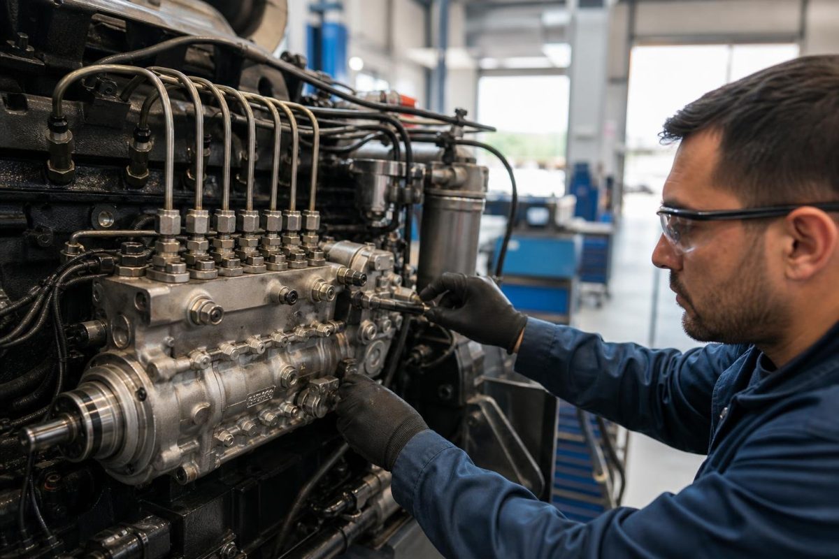 Dizel motor mazot pompası ve yakıt sistemi